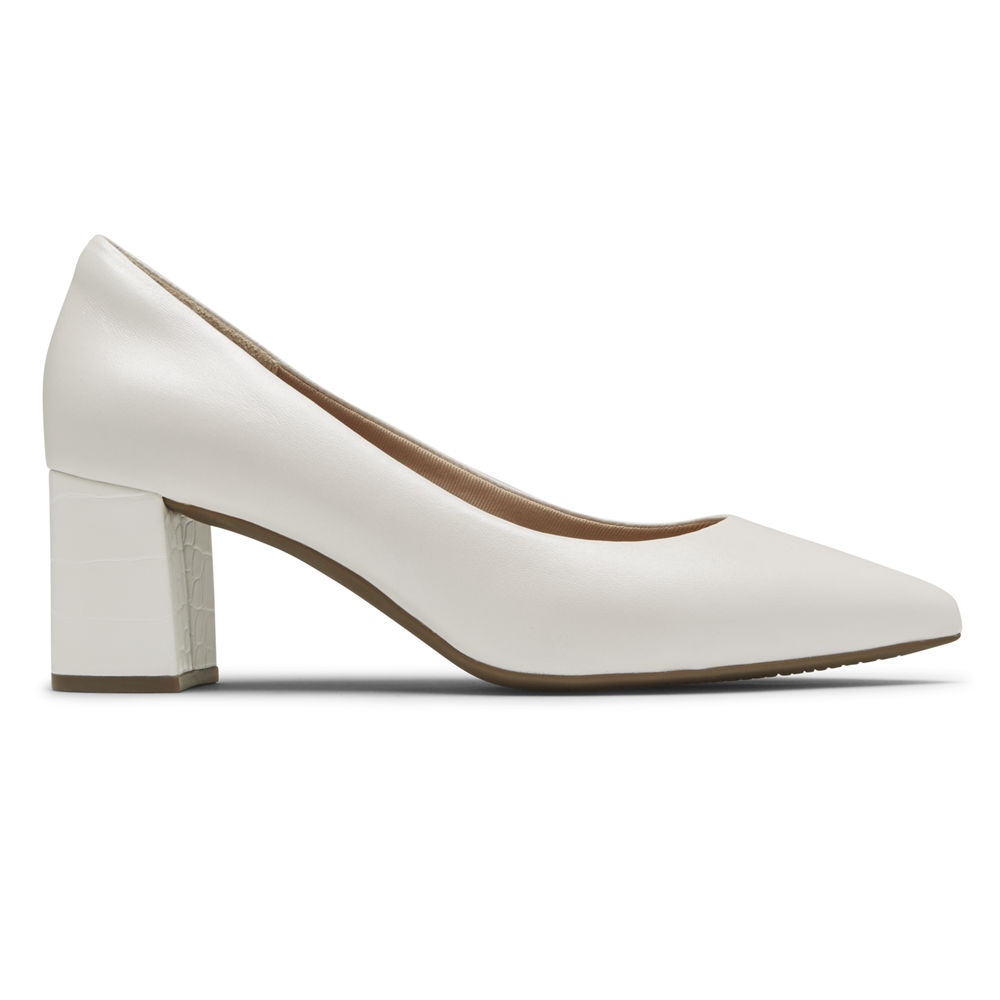 Rockport Womens Heels White - Total Motion Salima - UK 907-VSTNBJ